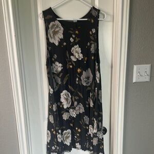 Old Navy Gray and Tan Sleeveless Midi Sundress